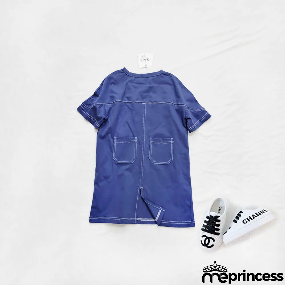 Parent-child Wear Girl Spring Summer Casual Loose Knitting Dress