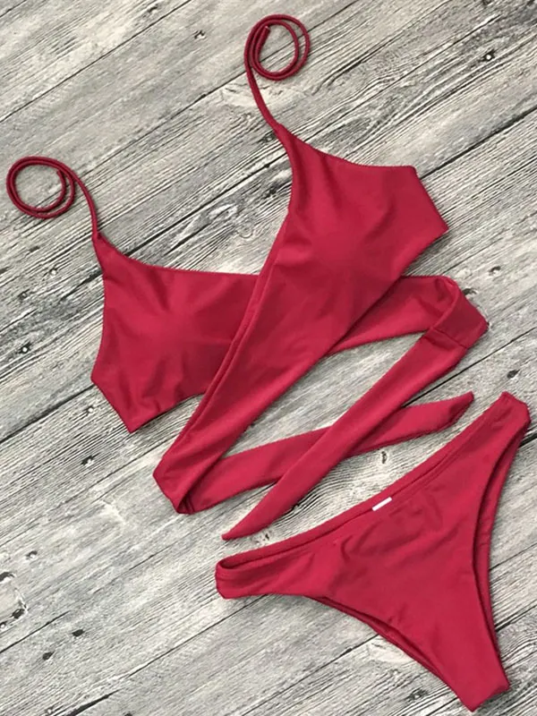 Sexy Bandage Bikinis Swimwear