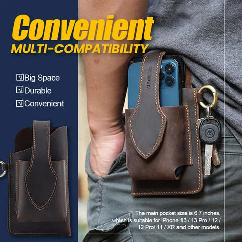 Multifunctional Leather Mobile Phone Bag