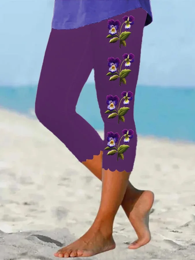 Women's Alzheimer's Floral Print Leggings