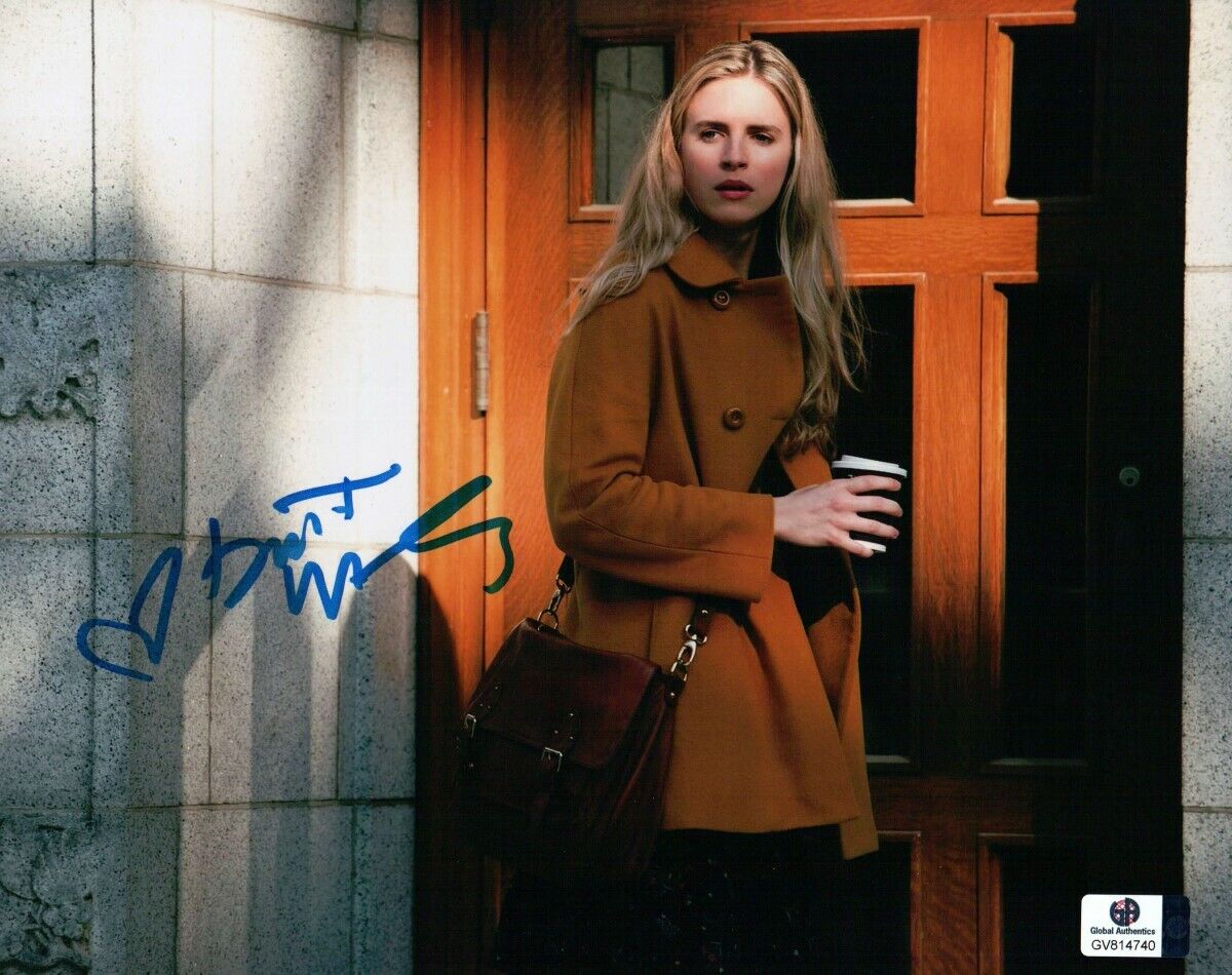 Brit Marling Signed Autographed 8X10 Photo Poster painting Cute Coat and Coffee GV814740