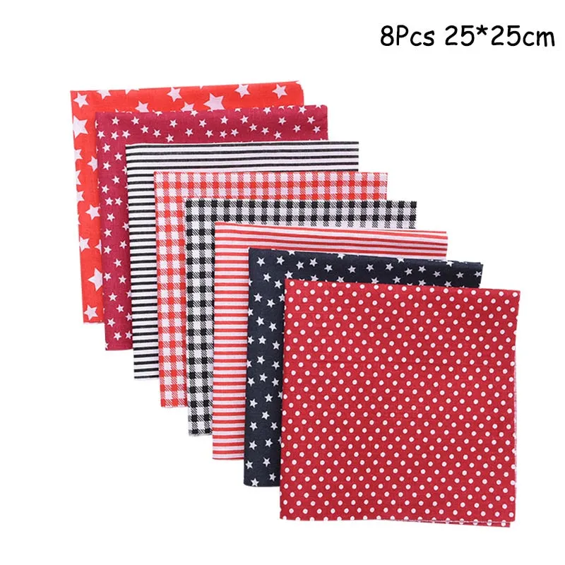 25x25cm and 25x20cm Printed Cotton Fabric Cloth Sewing Quilting Fabrics for Patchwork Needlework DIY Handmade Accessories
