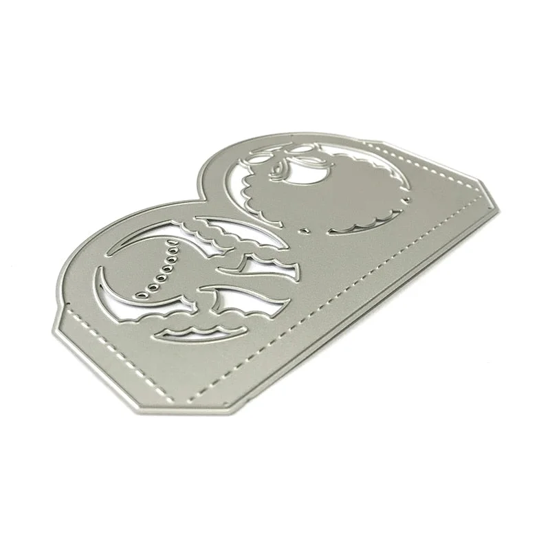 Cute Baby Boy Girl Invitation Border Dies for Card Making Metal Cutting Dies Scrapbooking Craft Dies Stencil Die Cut