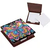 Rainbow Butterfly Wooden DIY Crystal Art Sticky Notes Holder (160 Blank Notepads) Diamond Painting Sticky Notes Dispenser Ideal for Home Office Supplies Handicrafts Gifts