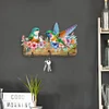 Diamond Painting Wooden Bird Flower Hooks Rail for Home Decor