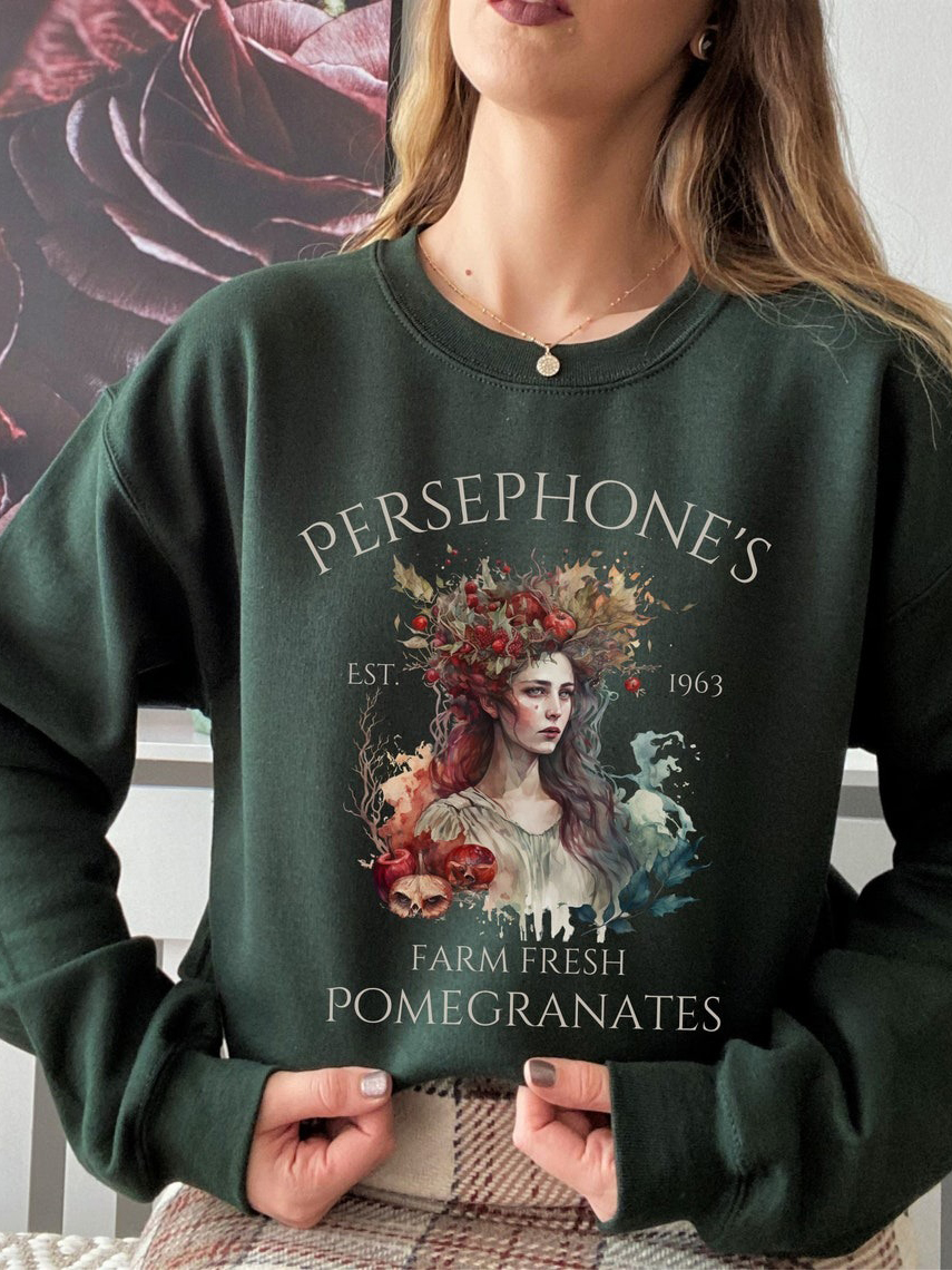 Persephone Greek Mythology Dark Academia Sweatshirt / TECHWEAR CLUB / Techwear