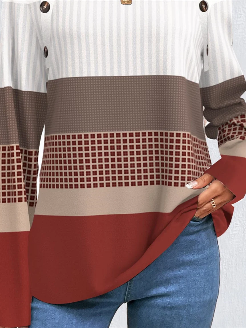 Women Half Sleeve V-neck Solid Color Dress