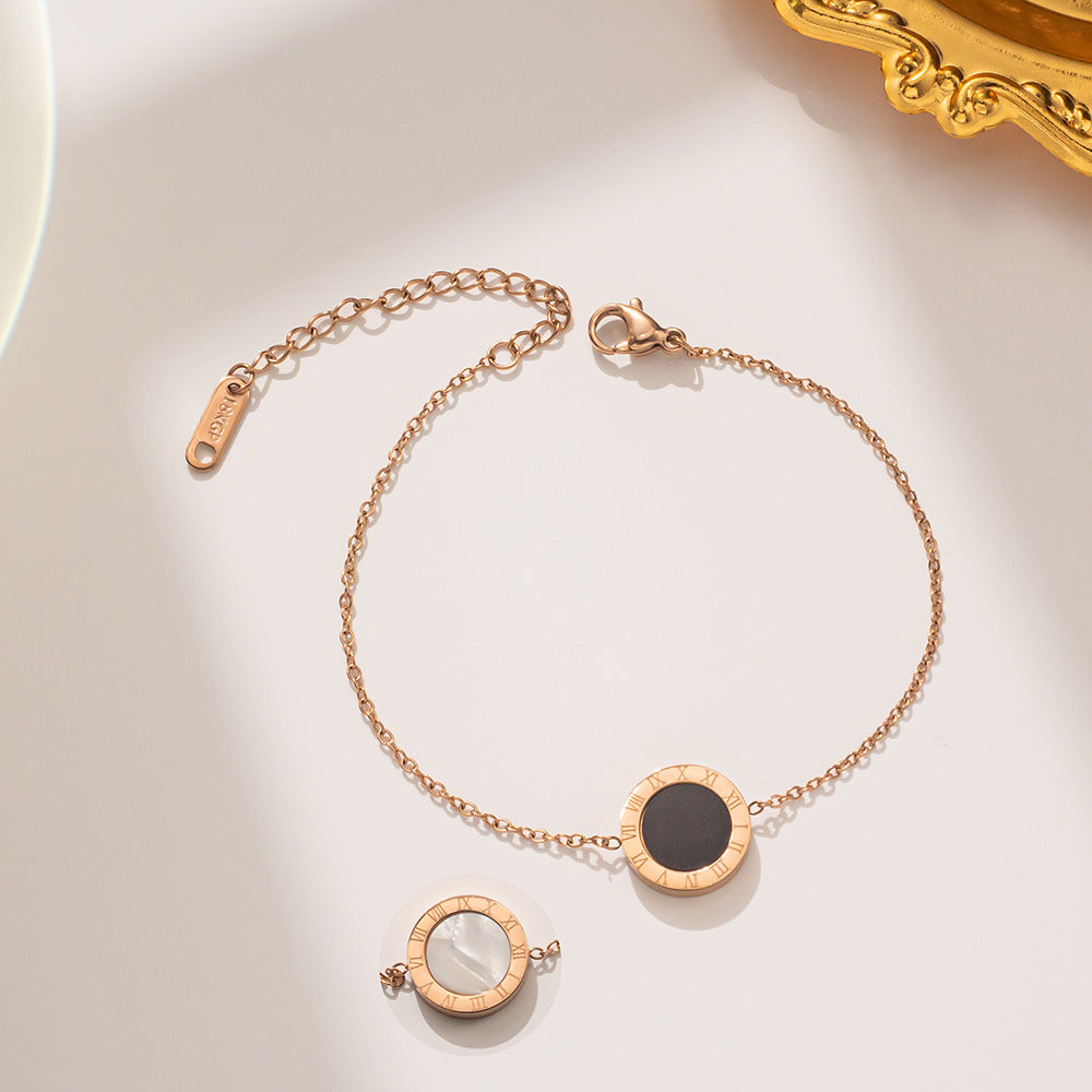 Women Geometric Titanium Steel 18K Gold Plated Bracelets