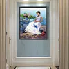(Big Size)White Beauty-Paint by Numbers Acrylic Painting 50*60CM