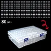 (US Only)Diamond Painting Box Transparent Beads Storage Case Container (80 Grids)