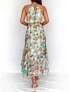 Halternrck Floral Print Empire Loose Maxi Dress