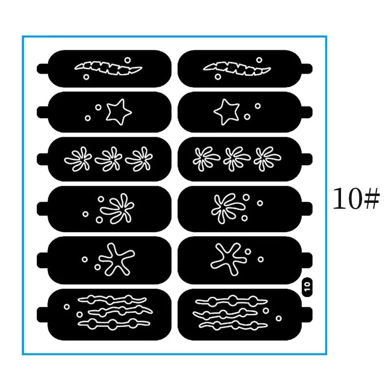 Hollow Leaves Series Nail Stickers Flowers Heart Star Self-adhesive Manicures Sticker For Nail Polish DIY Decorations Tips