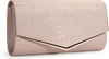 BAIGIO Elegant Abendtasche Damen Clutch Damen Brauttasche Champagner Schultertasche Einfarbige Ttasche f&uuml;r Hochzeit Party Cocktail