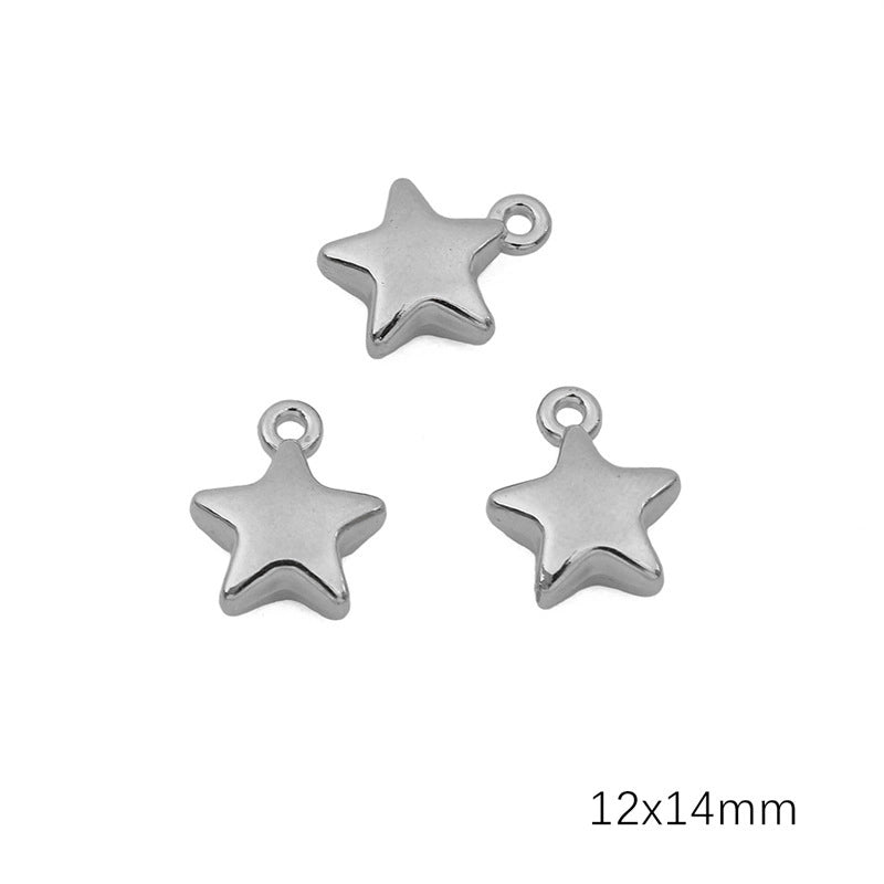 20 PCS/Package 304 Stainless Steel Solid Color Jewelry Accessories Pendant