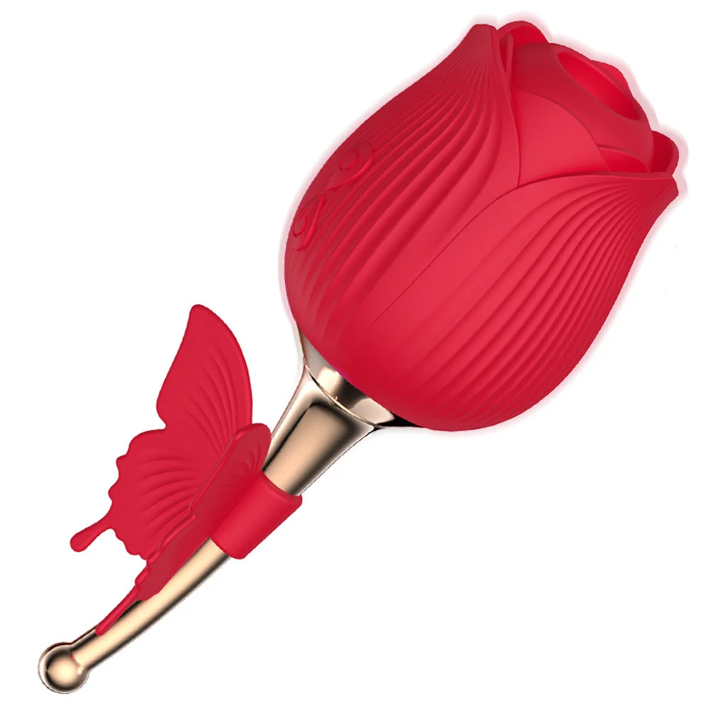Fancy Rose Vibrator with Romantic Butterfly