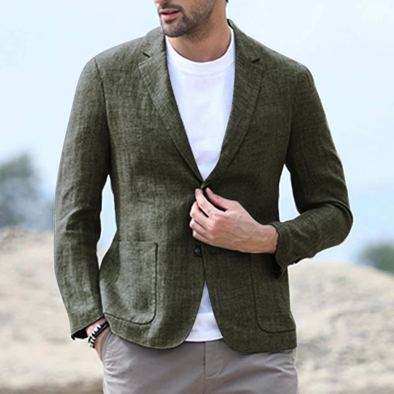 Men's Casual Fashion Linen Blazer