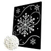 DIY Pearl Painting Snowflake for Home Wall Decor with Frame(40*30cm)