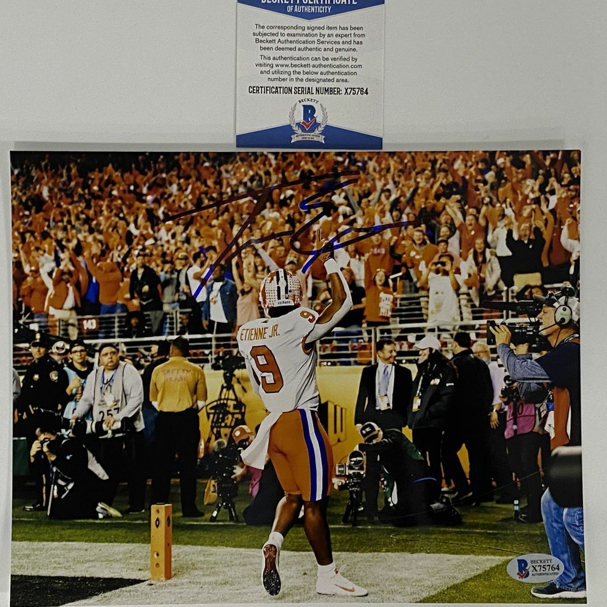 Autographed/Signed TRAVIS ETIENNE JR Clemson Tigers 8x10 Photo Poster painting Beckett COA #2