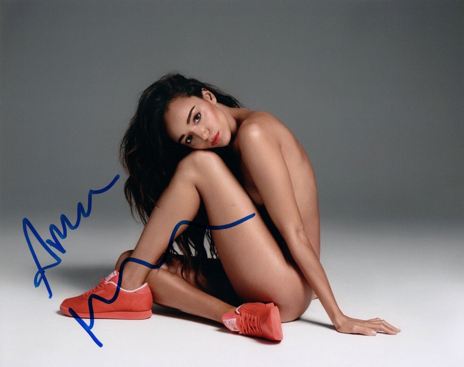 Ashley Madekwe Signed Autographed 8x10 Photo Poster painting Salem Revenge Sexy Nude Pose COA VD