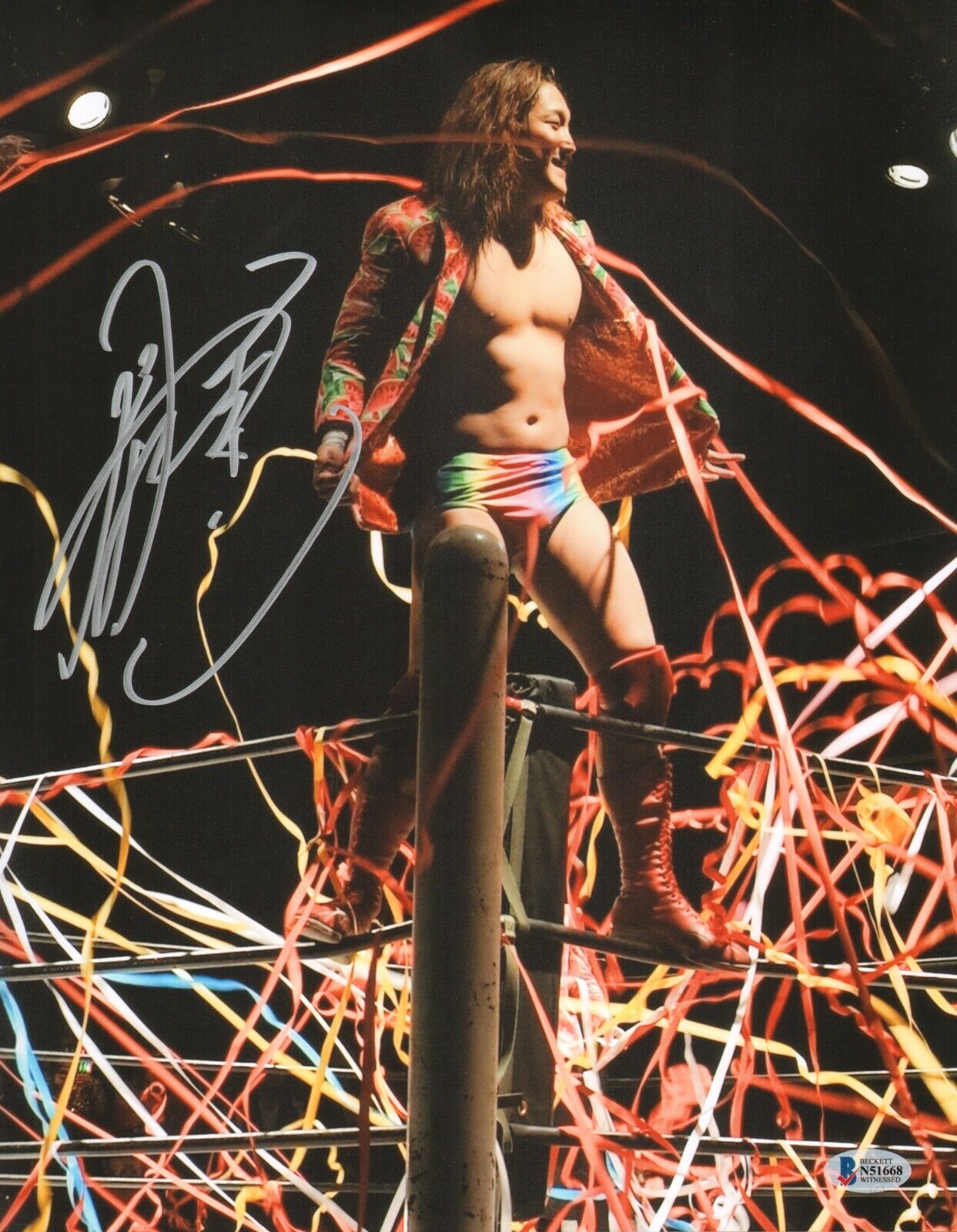 Jiro Kuroshio Signed 11x14 Photo Poster painting BAS Beckett COA UWA Wrestle-1 Picture Autograph