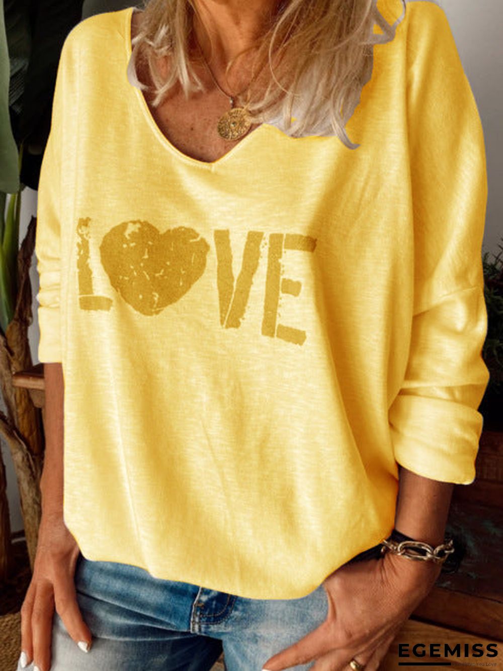 European and American autumn printed women's T-shirt | EGEMISS