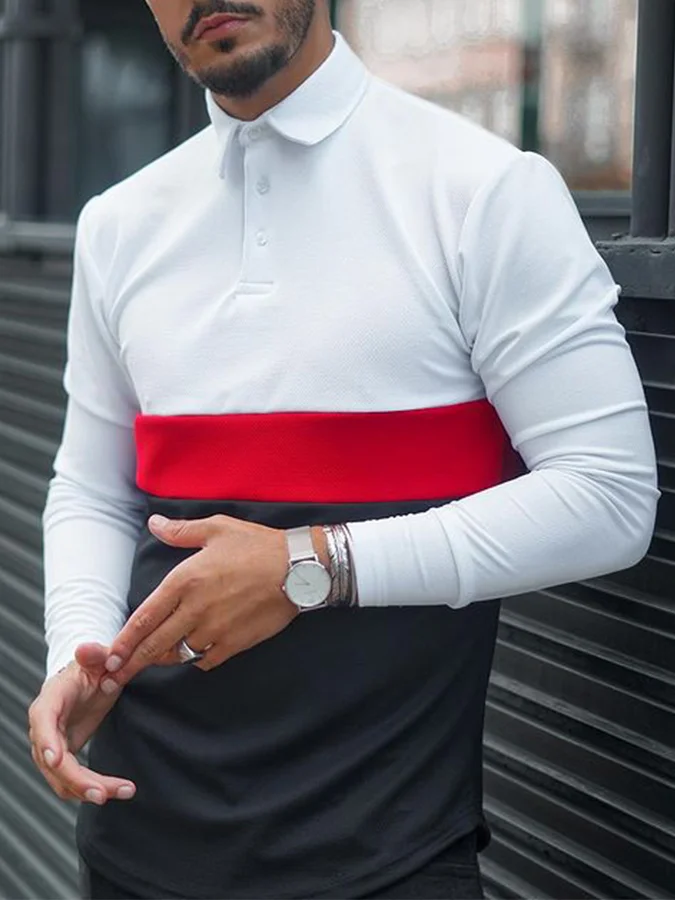 Men's Casual White Polo Shirt