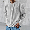 Men's Fashionable Round Neck Casual Pocket Long Sleeve Tops by Inlyline