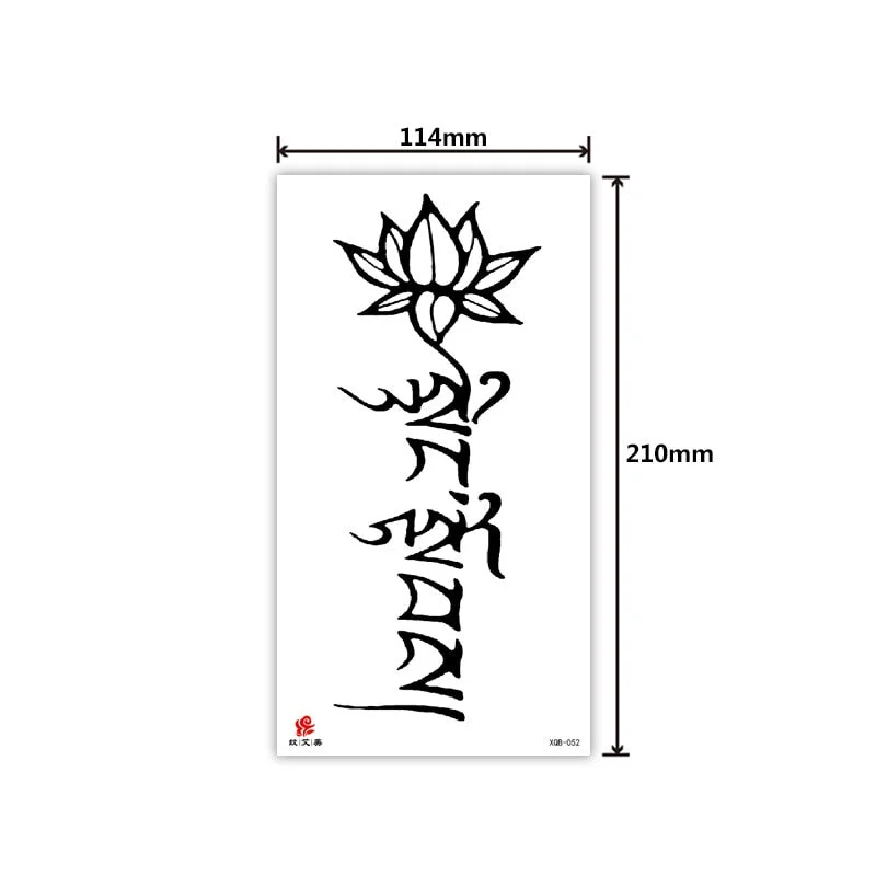 Tattoo Applique Arm Men and Women Small Full Arm Waterproof Tattoo Sticker Symbol Totem Animal Skull Text Tattoo Sticker