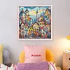 Colorful Town-11CT Stamped Cross Stitch 50*50cm/19.69*19.69in tapestrymarket