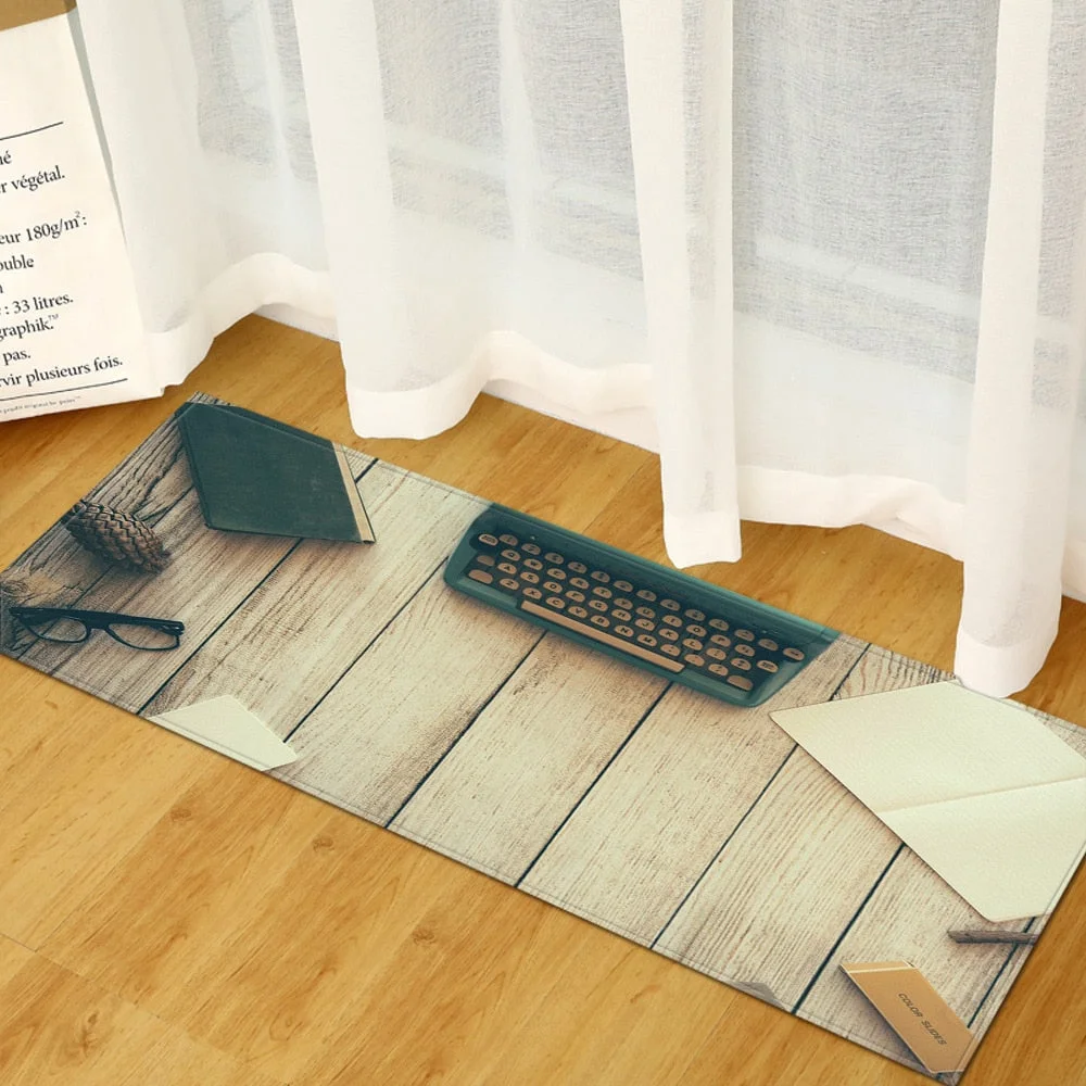 Nordic Kitchen Carpet Bedroom Doormat Entrance Home Hallway Floor Mat 3D Landscape Pattern Bathroom Anti-Slip Absorb Water Rug