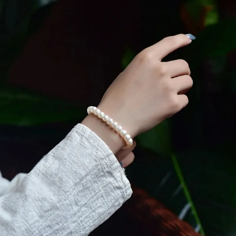 Gradient freshwater pearl bracelet