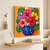 Monstera Deliciosa Vase Button Picture Art DIY Kit 30x30cm Frame Button Painting