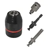 Metal Keyless Drill Chuck Adapter 1.5-13mm Quick Change Converter Fixture Tools