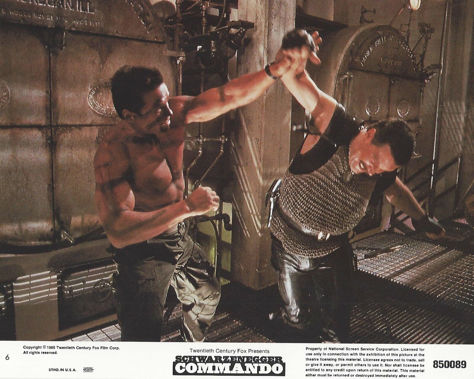 Commando Original 8x10 Lobby Card Poster 1985 Photo Poster painting #6 Arnold Schwarzenegger