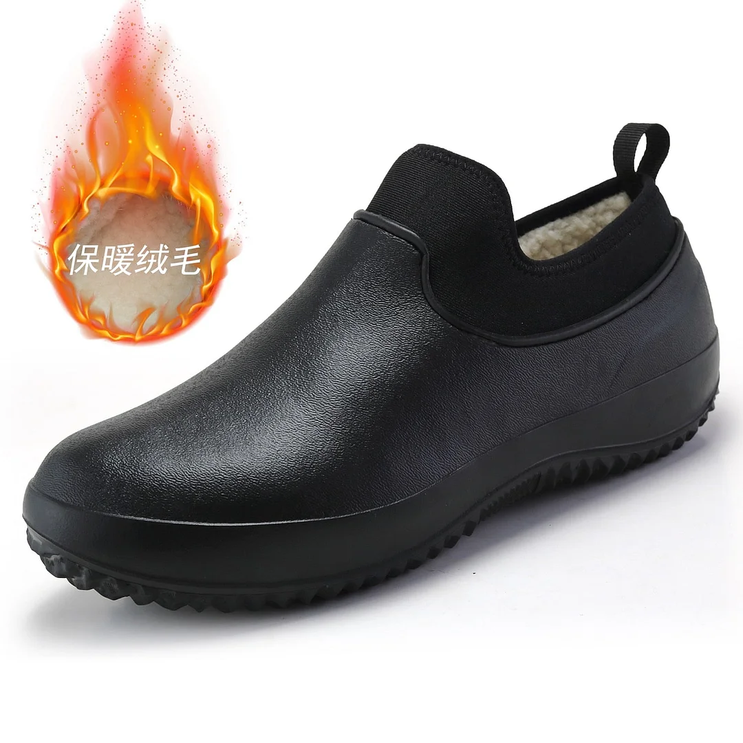 2022 New Men Shoes Kitchen Working Shoes Breathable Non-slip Waterproof Chef Shoes Casual Flat Work Shoes Water Shoes Rain Boots