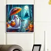 40x40cm Halloween Geist 5D DIY Vollbohrer Runde Diamond Malerei Kit Wohnkultur