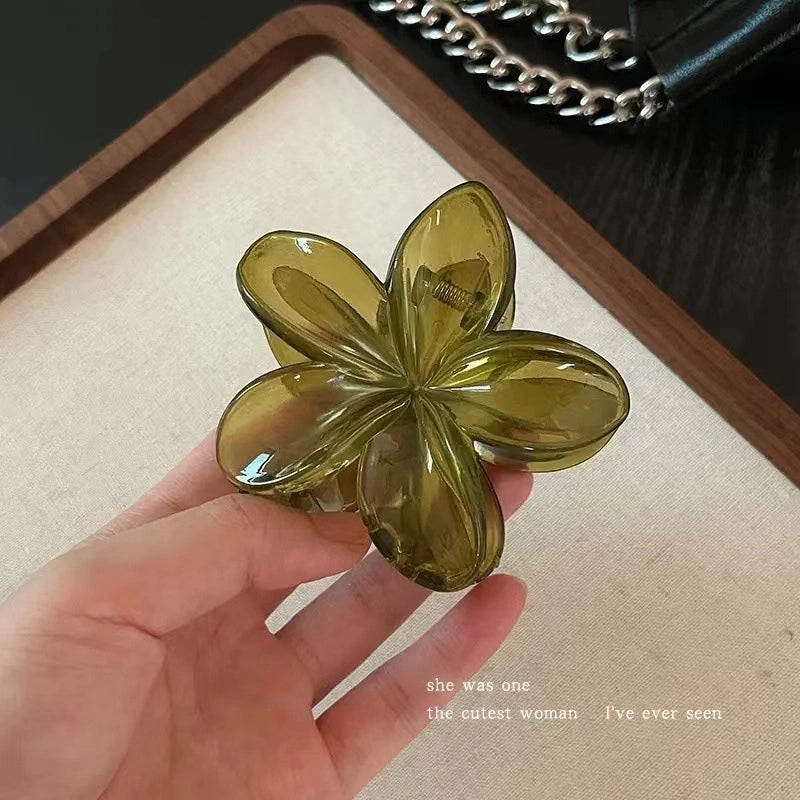 2 Pieces Women’s Sweet Flower Arylic Hair Claws