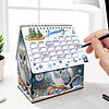 DIY Diamond Painting Special Shape Desktop Cabin Calendar Organizer Box Kit(Owl)