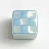 100PCS Lovely Flashing Painting Square Plaid Dice DIY Beads