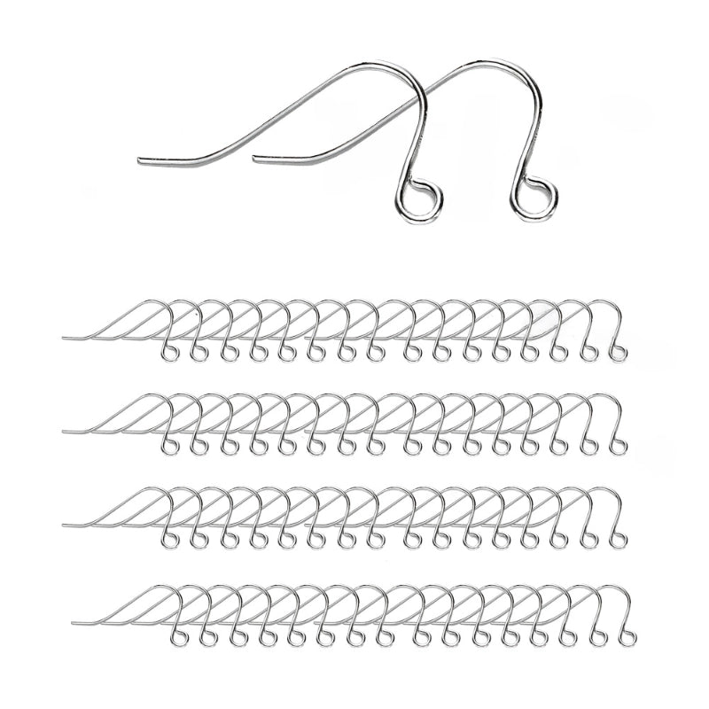 Explosions S925 Sterling Silver Copper Plated Semi-finished 9 Word Ear Hook Manual DIY Earrings Ear Accessories