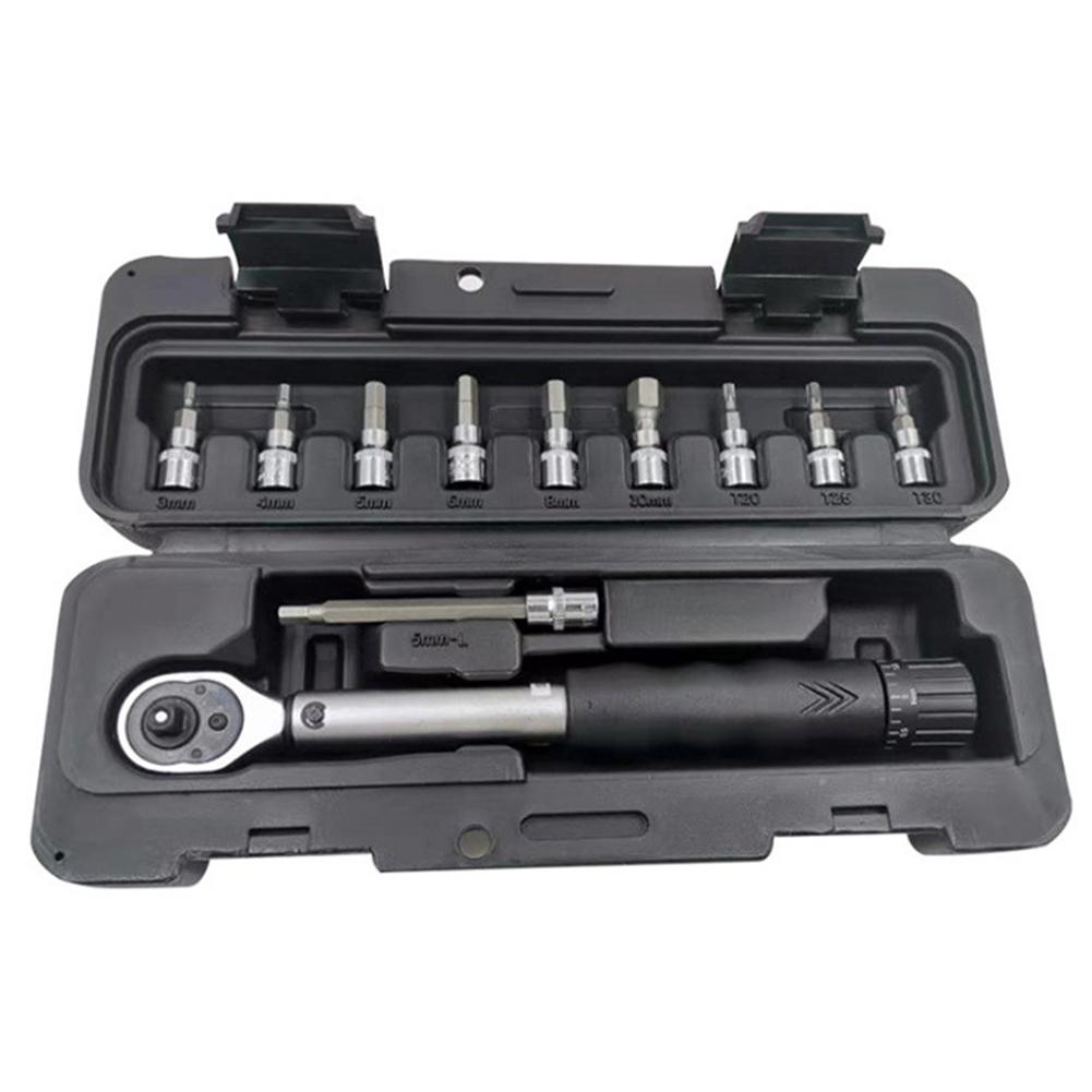 

11pcs 1/4 inch Drive 2-14Nm Adjustable Torque Wrench Bike Repair Tool Kit, 501 Original