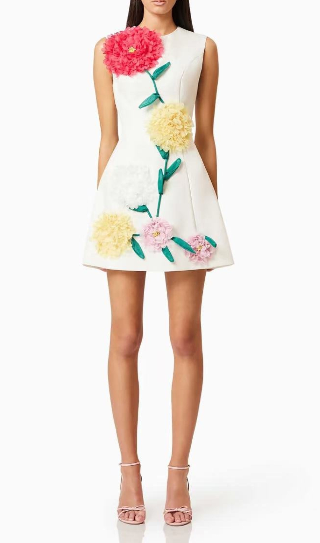 Erica White Flower Mini Dress Flowering Girl