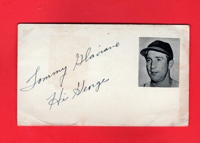 1950 TOMMY GLAVIANO-ST LOUIS CARDINALS AUTOGRAPHED PENNY PC W/ Photo Poster painting-d.2004