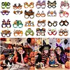 4PCS DIY Diamond Painting Halloween Glasses for Kids and Adults, Funny Crystal Rhinestone Art Eyewear Decoration for Halloween Party Favors, Photo Booth Props, No Lenses