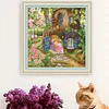 Garden Bungalow-11CT Stamped Cross Stitch 60*60cm/23.62*23.62in(Brand)