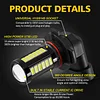 AUXLIGHT H10 9145 9140 9045 9155 9040 PY20D LED Fog Light Bulbs 6000K Xenon White, Super Bright 2800 Lumens 33-SMD Chips LED Daytime Running Lights DRL Bulbs Replacement for Cars, Trucks (Pack of 2)