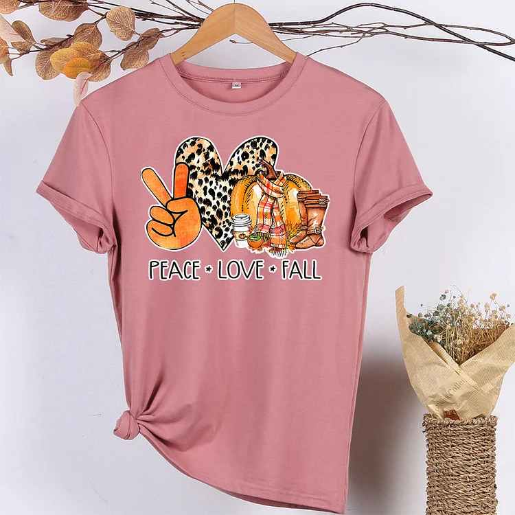 Peace Love Fall Pumpkin Spice Fall T-Shirt-597965