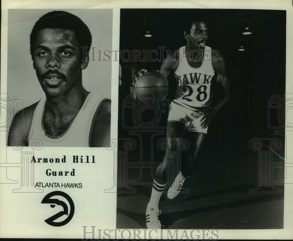 Press Photo Poster painting Atlanta Hawks basketball plaeyr Armond Hill - sas17940