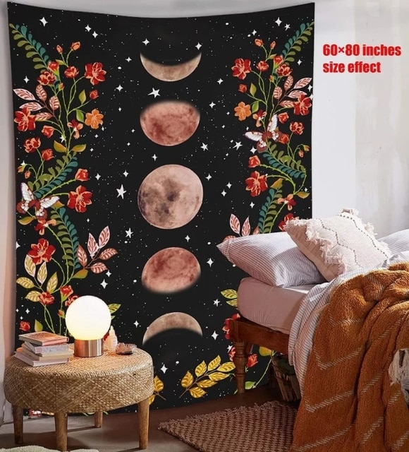 

Wall Tapestry - Moon Phase Flower-150*130cm, 501 Original