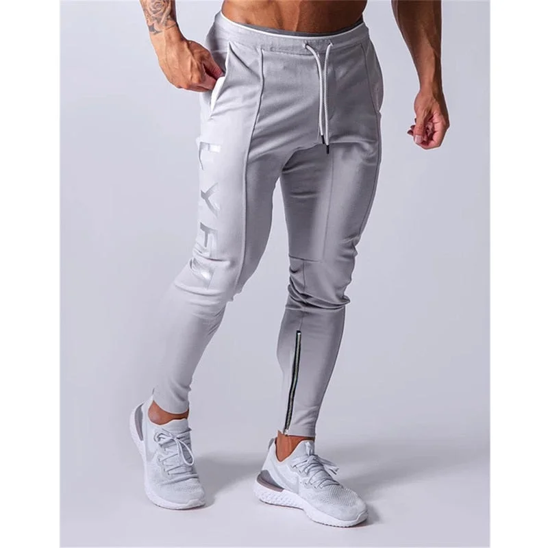 Aonga   Sports pants men's jogger fitness sports trousers new fashion printed muscle men's fitness training pants